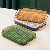 Khay nhựa Melamin hứng nước, khay đựng cốc chén có quai xách