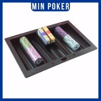 Khay nhựa PS đựng 350 chip poker có 2 khe cắm bài