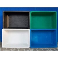 Khay nhựa trắng - Xanh - Đen nuôi cá, khay ép cá kích thước 50x35x13