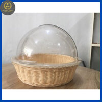 Khay nhựa tròn trưng bày thức ăn nắp PC DC-326B