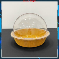 Khay nhựa tròn trưng bày thức ăn nắp PC DC-326B