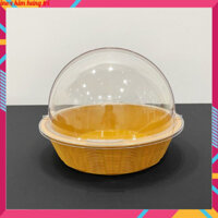 Khay nhựa tròn trưng bày thức ăn nắp PC DC-326B