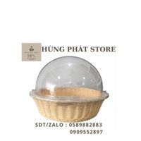Khay nhựa tròn trưng bày thức ăn nắp PC DC-326B