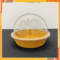 Khay nhựa tròn trưng bày thức ăn nắp PC DC-326B