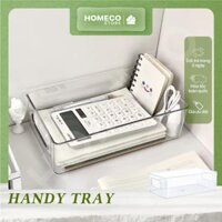 Khay nhựa trong suốt Homeco hình chữ nhật ghép tầng đa năng