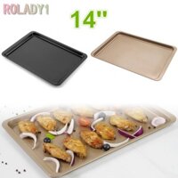 Khay nướng bánh bằng thép Carbon chống dính 14 inch chống gỉ cho bánh mì và bánh quy