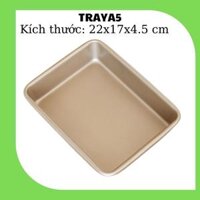 Khay Nướng Bánh Bông Lan Trứng Muối Phô Mai Đài Loan Dụng Cụ Làm Bánh Chống Dính - TRAY - TRAYA5 22X17X4.5 CM