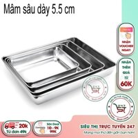 Khay nướng bánh inox 304 sâu dày Khay đựng thức ăn bằng inox đa năng tiện dụng trong gia đình|Siêu thị trực tuyến 247