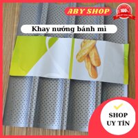 Khay nướng bánh mì ⚡ CỰC BỀN ⚡ khay nướng bánh mì 4 rãnh tiện dụng có lỗ để thoát hơi bánh