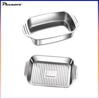 Khay nướng bánh sâu bằng thép không gỉ có chảo bánh có tay cầm, Khay phục vụ đa chức năng cho sân vườn ngoài trời