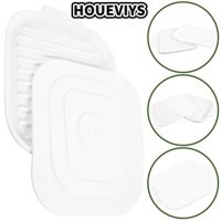 Khay nướng chảo thịt xông khói HOUEVIYS, Khay xông khói lò vi sóng chịu nhiệt độ cao bằng silicon, Vuông có nắp Dễ dàng làm sạch Bộ đồ ăn nướng bánh để nấu ăn bằng lò vi sóng