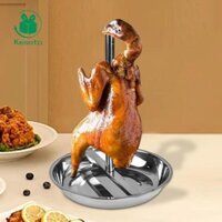 Khay Nướng Gà Ống Thép Thổ Nhĩ Kỳ Giá Đỡ Cho Buffet BBQ Cắm Trại
