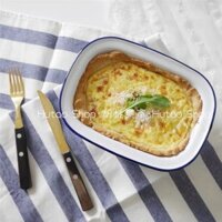 Khay Nướng Nổi Tiếng Trên Mạng Chịu Nhiệt Độ Cao Hình Chữ Nhật Cùng Kiểu Với  Bát Gốm Sứ Nướng Ngũ Cốc Bát Trái Cây