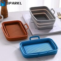 Khay nướng SPARKL, Khay nướng không khí silicon chịu nhiệt chống dính, Dễ dàng làm sạch Đa năng có thể gập lại Máy chiên không khí lót gà rán có thể giặt được