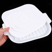 Khay nướng thịt xông khói lò vi sóng FEDAOG, Khay nướng chảo bằng silicon vuông, có nắp dễ dàng làm sạch Đĩa bánh chịu nhiệt độ cao để nấu ăn bằng lò vi sóng