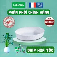 Khay Nướng Thủy Tinh Luminarc Smart Cuisine Trianon Oval 32x24cm - L4018 | Phân Phối Chính Hãng