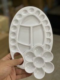 Khay pha màu , họa cụ vẽ , khay màu nước Lalunavn - B55 - Mẫu có lỗ
