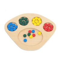 Khay phân loại Các hạt màu tròn cơ bản giáo cụ Montessori