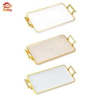 Khay phục vụ có tay cầm Khay phục vụ cốc đựng thức ăn hình chữ nhật cho khách sạn vòi hoa sen