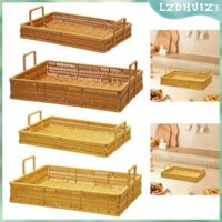 Khay phục vụ dệt Mặt bàn Giỏ dệt trang trí Giỏ đựng đồ cho bữa tối Bàn cà phê Rau củ