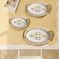 Khay phục vụ hình bầu dục 3 miếng Trang trí Bắc Âu cho mặt bàn nhà bếp phòng tắm