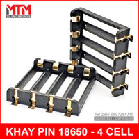 Khay pin 18650 SMT SMD chân đồng 4 cell loại tốt