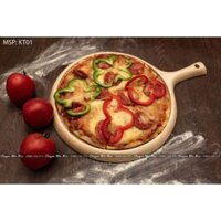 Khay pizza/đế gato, khay gỗ tròn có tay cầm