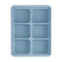 Khay silicone trữ đông Edison (màu xanh, 6 ô)