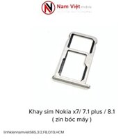 Khay sim Nokia X7 / 7.1 Plus / 8.1 ( zin bóc máy ) Bạc