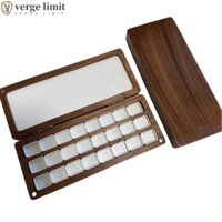 Khay Sơn Gỗ VERGE LIMIT, Bảng Màu Nước Di Động Trống Hình Chữ Nhật, Chất Lượng Cao Có Nắp Chắc Chắn 24 Lưới Tranh Hộp Sắc Tố Du Lịch