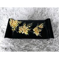 Khay sơn mài  Thanh Bình Lê kiểu dáng độc đáo size D40x R18 cm đẹp mắt, sang trọng, quà tặng ý nghĩa