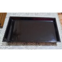 Khay sơn mài vát cạnh màu đen có chân 15x24x2.5 cm - KH-99