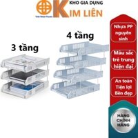 Khay tài liệu 3, 4 tầng nhựa VIỆT NHẬT - Đựng hồ sơ, sách báo, vật dụng văn phòng - 5683