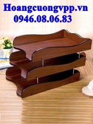 Khay tài liệu 3 tầng gỗ HX-5013