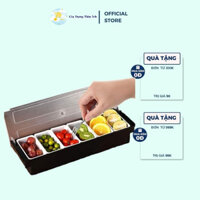Khay Topping Nhựa 6 Ngăn, Khay Đựng Thạch, Buffet, Kem Dày Dặn, Tiện Lợi, Tiết Kiệm Diện Tích Mta-Mart2