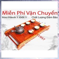 Khay trà chân cuốn gỗ hương - Khay trà cuốn thư - Khay trà gỗ hương