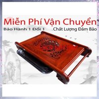 Khay trà chân cuốn gỗ hương - Khay trà cuốn thư - Khay trà gỗ hương