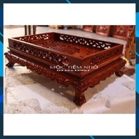 Khay Trà Chân Qùy Bằng Gỗ Hương - Khay trà rồng trầu gỗ