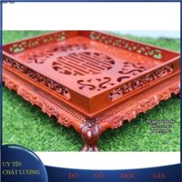 Khay trà chân quỳ gỗ hương - khay trà gỗ chân rồng- khay trà rồng chầu