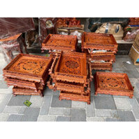 Khay trà chân quỳ gỗ hương - Khay trà rồng chầu 25x35,30x40,33x43cm