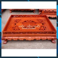 Khay trà chân quỳ gỗ hương - Khay trà rồng chầu