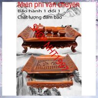 Khay trà cuộn thành gỗ hương- khay trà khổng minh - Khay trà thuyền