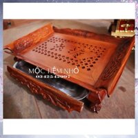 Khay trà cuốn thư gỗ hương - Khay trà không minh