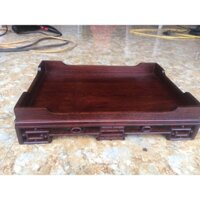 Khay Trà Gỗ Gụ - dài(33), rộng(23), cao (11)