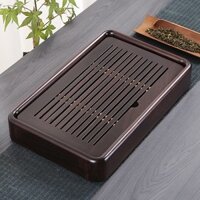 Khay trà gỗ gụ để ấm chén uống trà dạng hộp bền đẹp 35x22cm KTG08