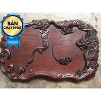 khay trà gỗ gụ nguyên khối