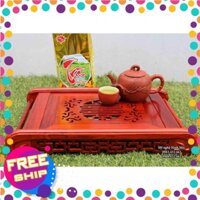 Khay trà gỗ hương - Khay trà cuốn thư