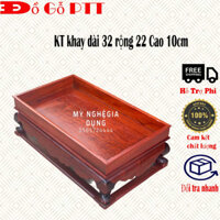 Khay trà gỗ hương-Khay trà chân quỳ trơn