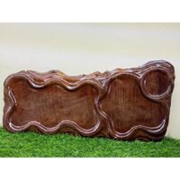 KHAY TRÀ GỖ NU NGHIẾN + KHÁO + SẦM ĐỎ  ĐỰNG ẤM CHÉN