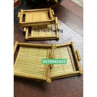 Khay trà, khay tre đựng ấm trà